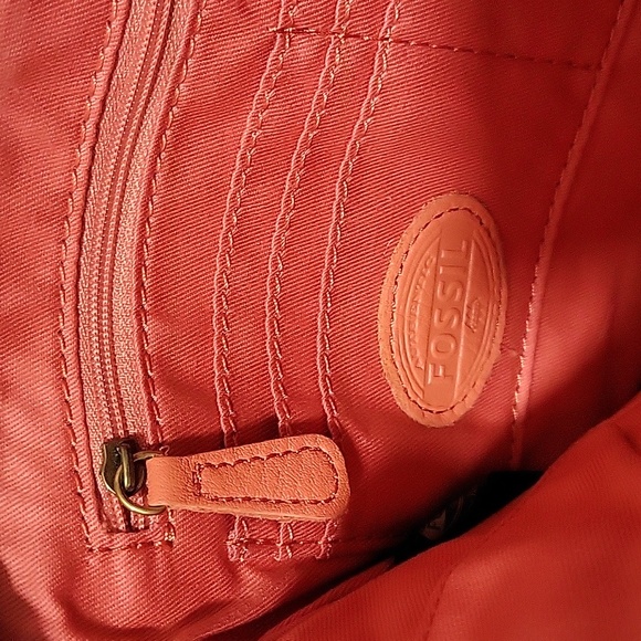 FOSSIL LIPSTICK ERIN SMALL TOPZIP LEATHER CROSSBODY HANDBAG🐹🐹🐹🐹🐹🐹🐹🐹 - Picture 12 of 15